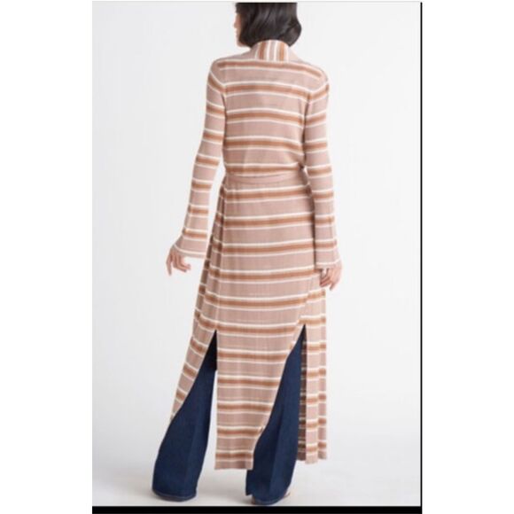 Black Tape $100 Trendy Plus Size Striped Duster Cardigan 2X NWT - Picture 2 of 2